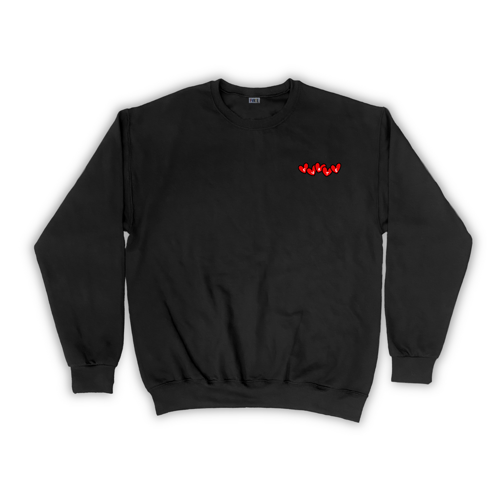 FVRTE Embroidered Heart Logo Crewneck