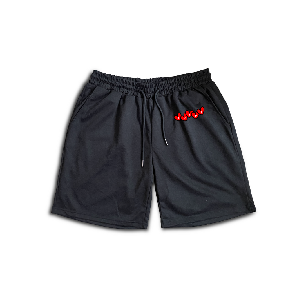 FVRTE Embroidered Heart Logo Mens Shorts